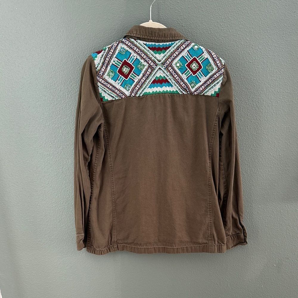 Zara Beaded Embroidered Embellished Jacket sz Medium
